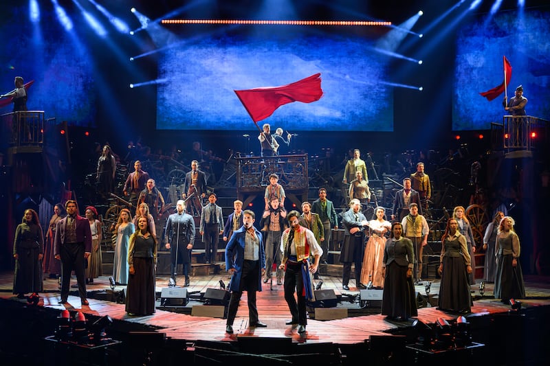 Donald Trump was watching Les Miserables at the Kennedy Center on Wednesday night.