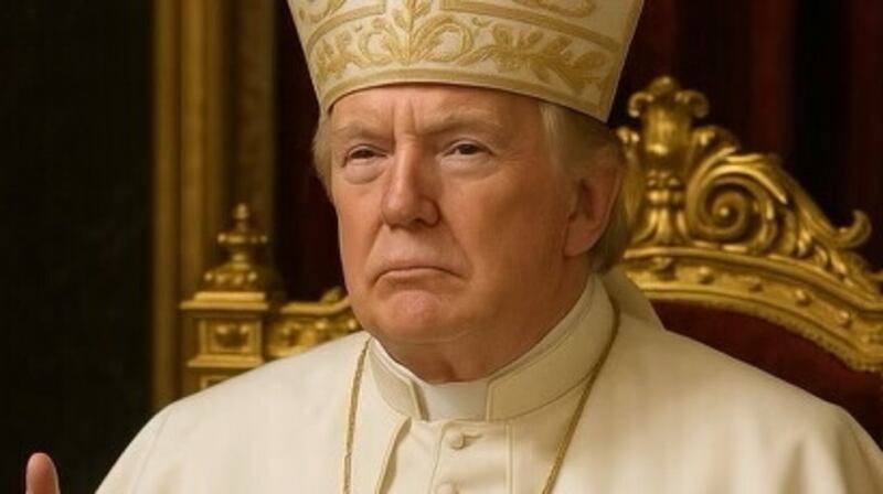 President Donald Trump shared an AI-generated image on Friday of himself dressed as the pope, sparking outrage from Catholic officials. On Monday, he tried to distance himself from it and claimed the first lady said it was "cute."