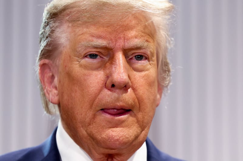 U.S. President Donald Trump meets with Canadian Prime Minister Mark Carney (not pictured) at the G7 summit in Kananaskis, Alberta, Canada,  June 16, 2025.  REUTERS/Kevin Lamarque