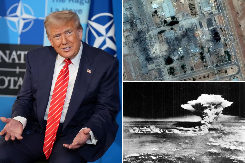 Trump compares Iran strikes to bombings of Hiroshima and Nagasaki