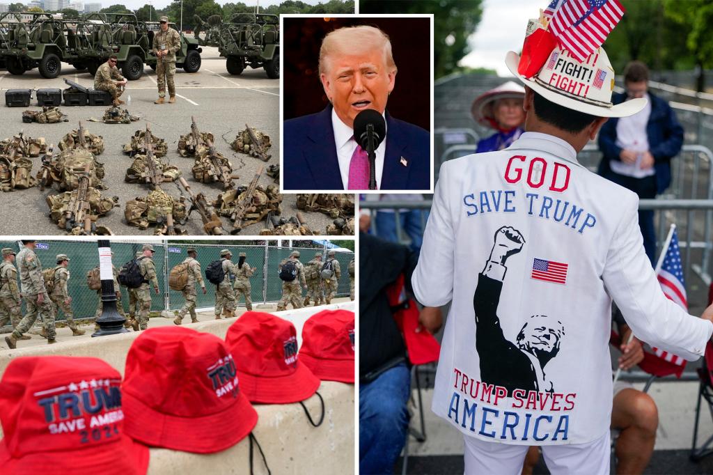 Trump says weather won’t stop dazzling festivities on Army’s 250th: ‘Rainy day parade brings good luck’