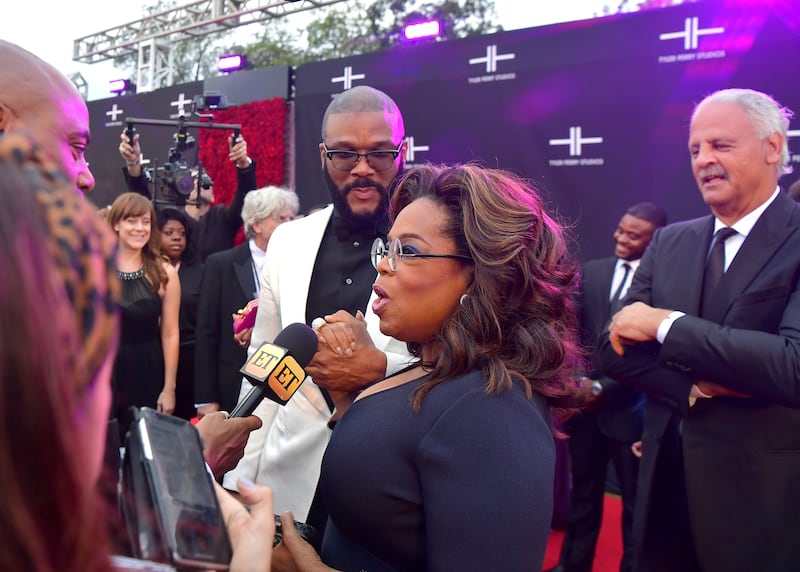Tyler Perry, Oprah Winfrey and Stedman Graham
