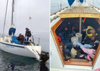 US Coast Guard nabs 16 Mexican immigrants crammed aboard sailboat off the California coast