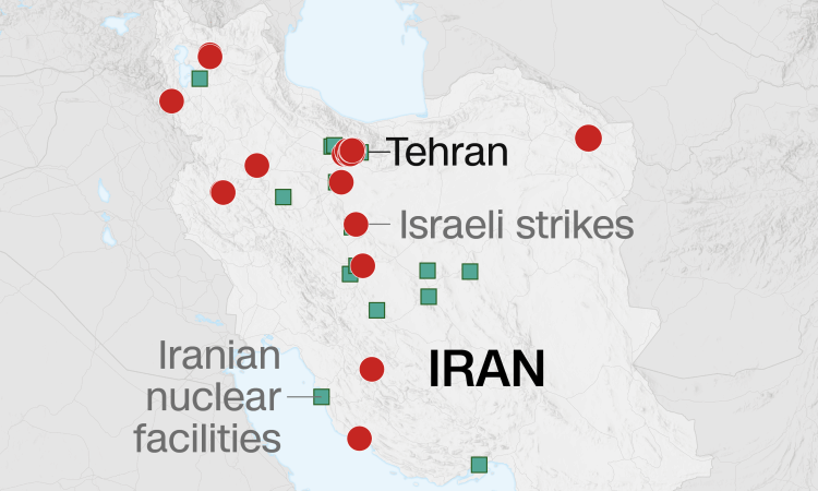 Visualizing Israeli airstrikes on Iran and retaliation in maps – DNyuz