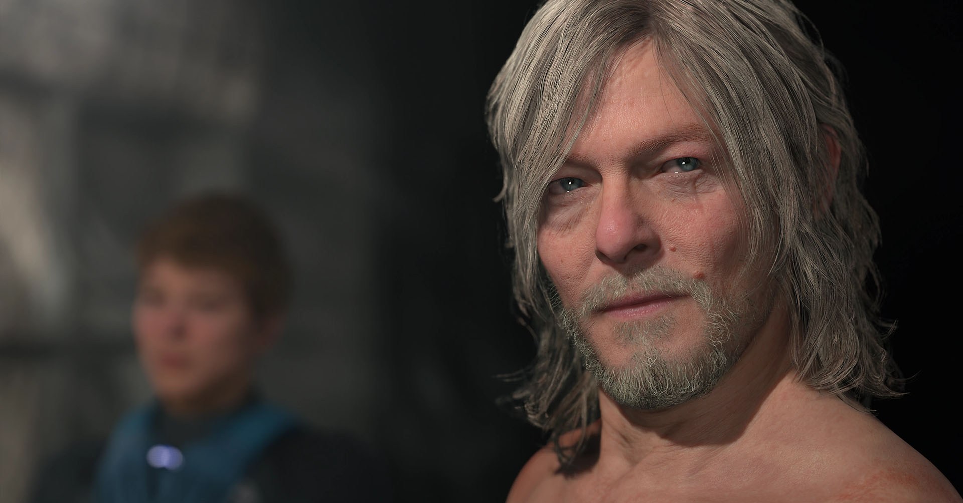 A Death Stranding 2 screenshot showing Sam, Norman Reedu’s character, facing the camera.