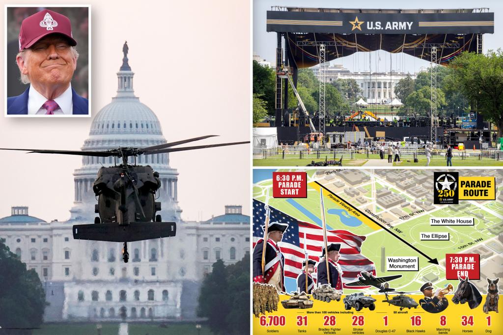 What to expect at Trump’s $45 million military parade celebrating the US Army’s 250th in DC