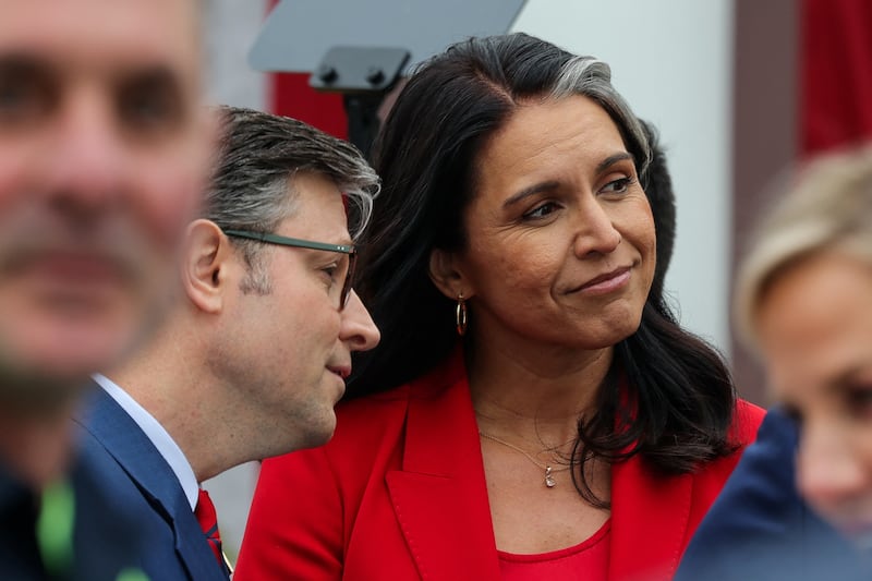 In a video earlier this month, Gabbard said the “political elite and warmongers” were “carelessly fomenting fear and tensions between nuclear powers.”