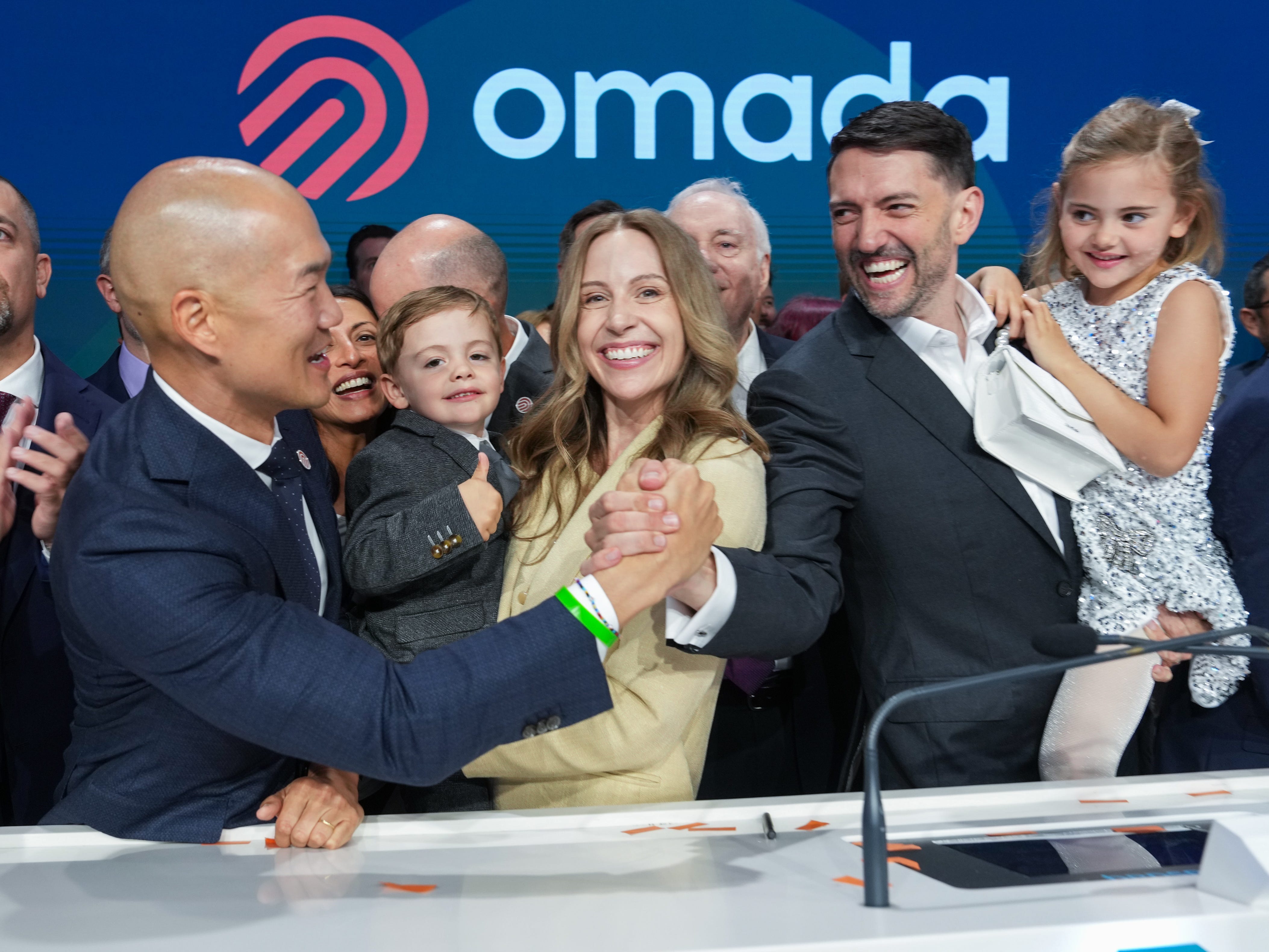 Omada Health's president Wei-Li Shao and CEO Sean Duffy at the company's IPO.