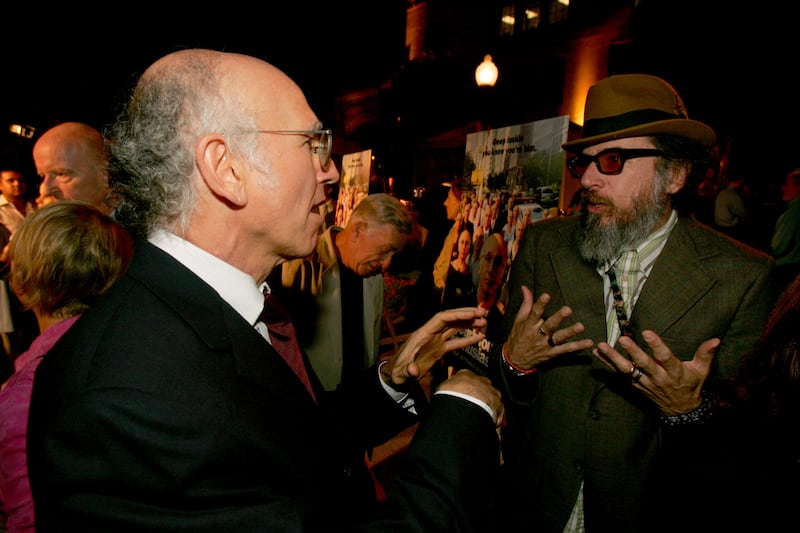 Larry David and Larry Charles during "Curb Your Enthusiasm" Season 5 Premiere Screening - Red Carpet at Paramount Theater at Paramount Pictures Lot in Hollywood, California, United States. (Photo by Jason Merritt/FilmMagic for HBO LA)