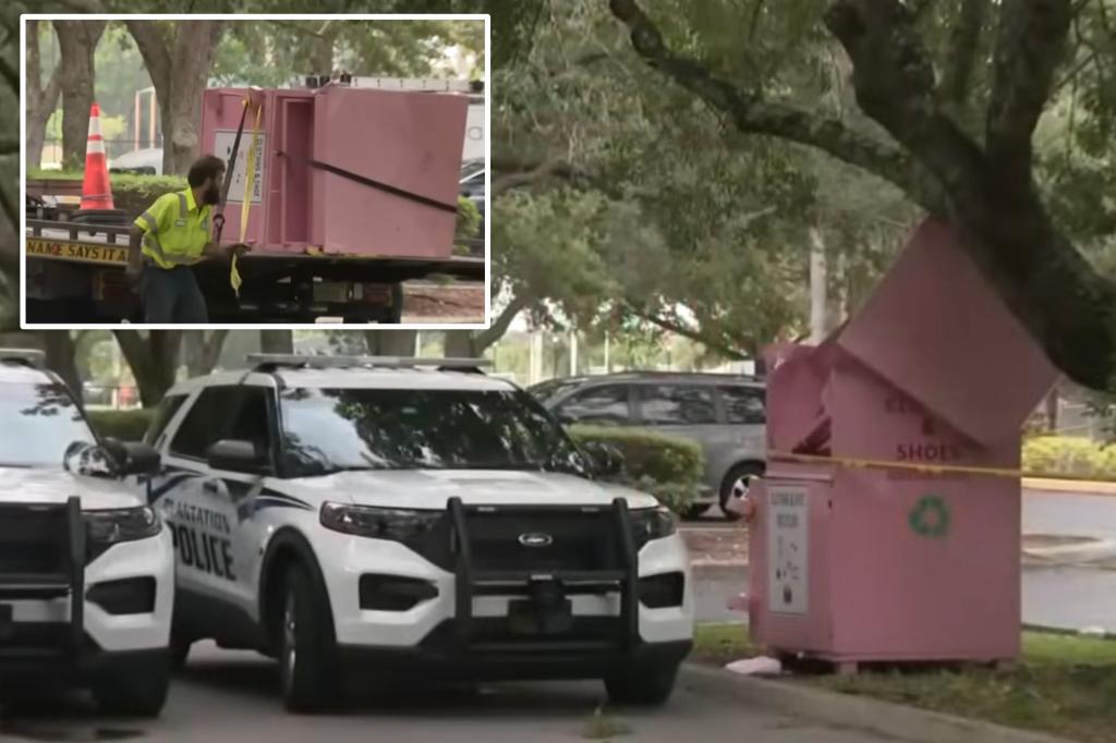 Woman found dead in Florida clothing donation box after going in to get items and becoming stuck: cops
