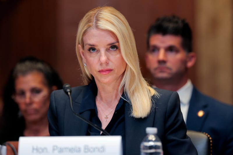 Attorney General Pam Bondi accused Kilmar Abrego Garcia of being a "smuggler of humans, and women, and children."
