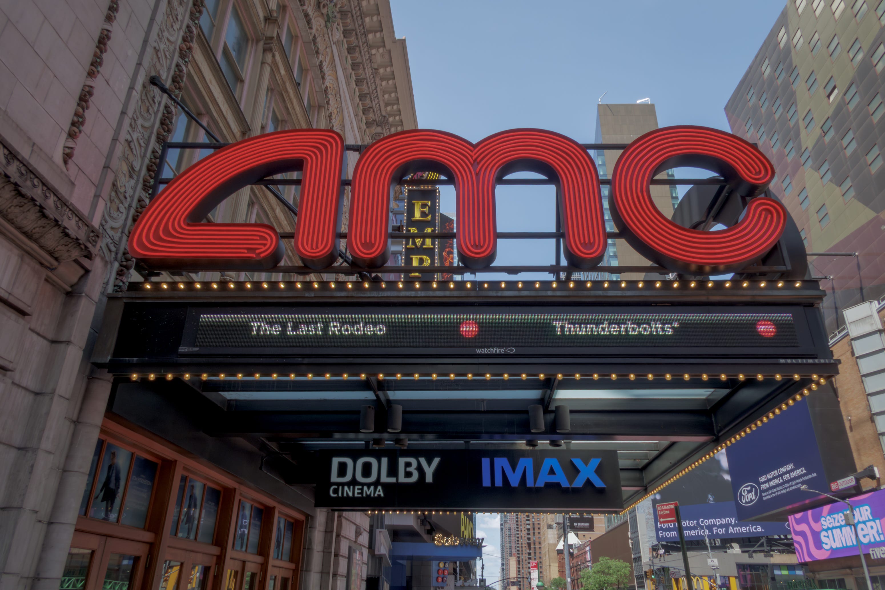 AMC movie sign in America