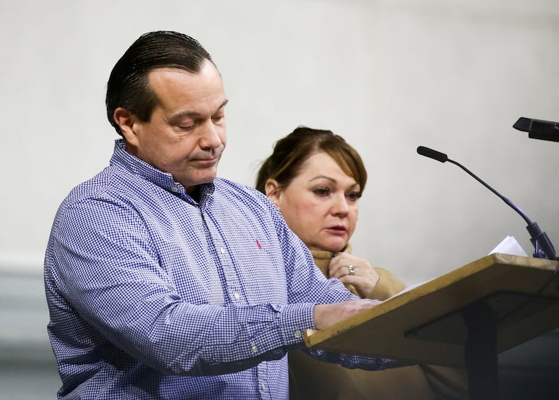 Steve Goncalves, father of victim Kaylee Goncalves, at a vigil in 2022.
