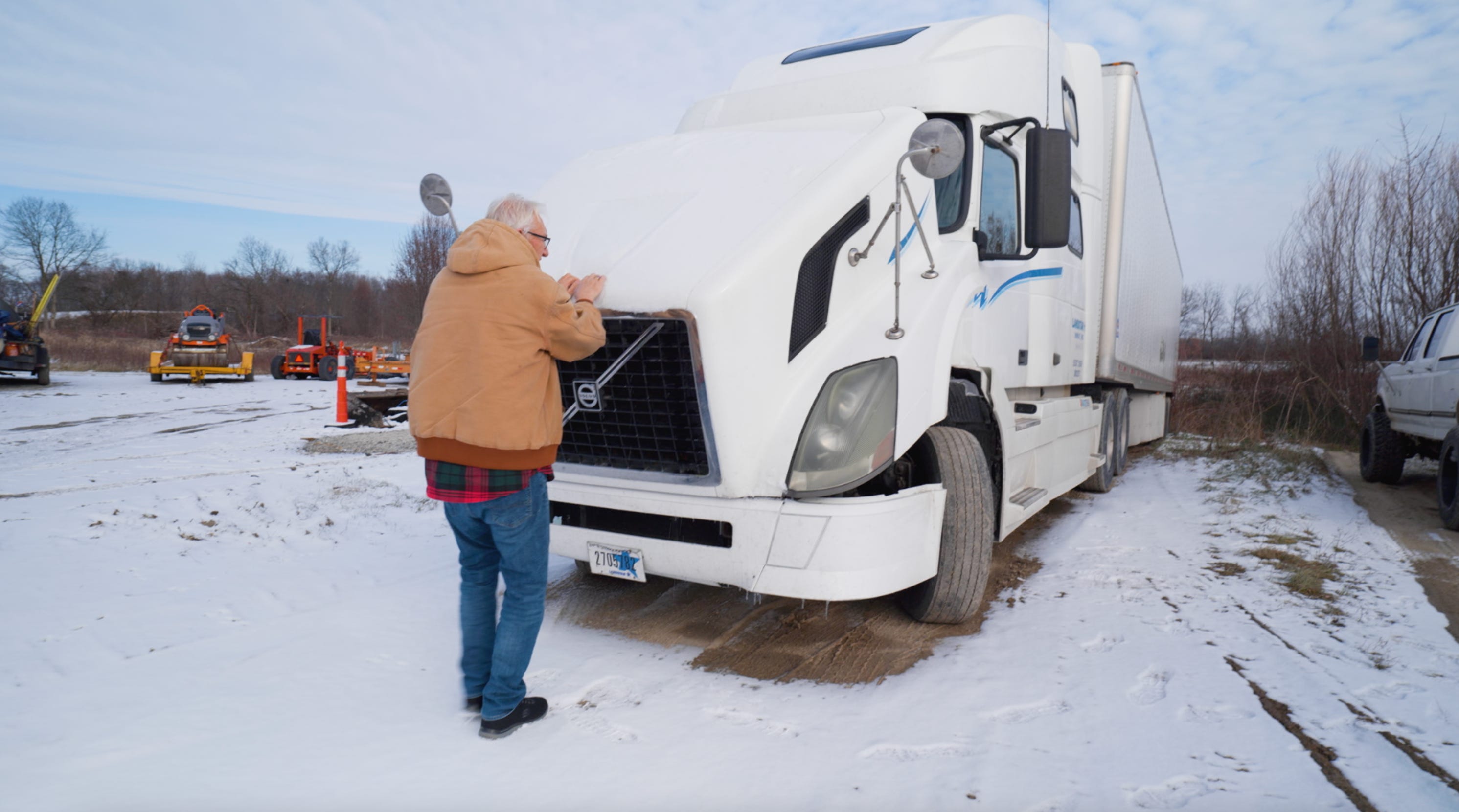 Hank Faber with his semi truck