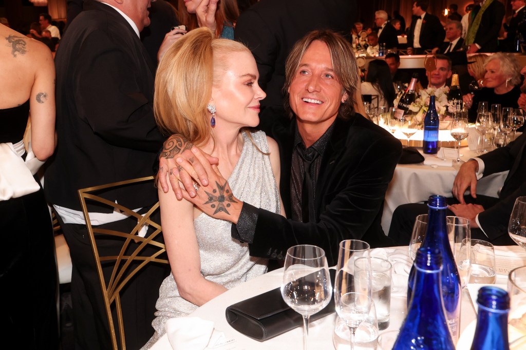 Keith Urban and Nicole Kidman at January 2025 Golden Globes