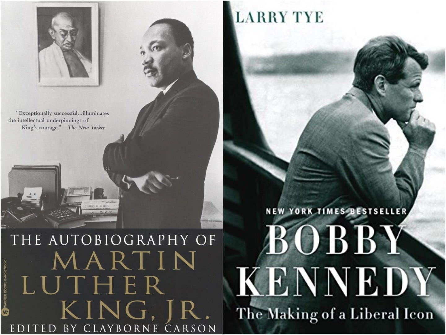 composite image of Martin Luther King Jr. and Bobby Kennedy's biographies