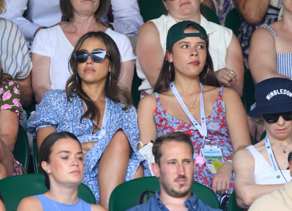 Jessica Alba and Honor Warren at Wimbledon 2025 in floral outfits
