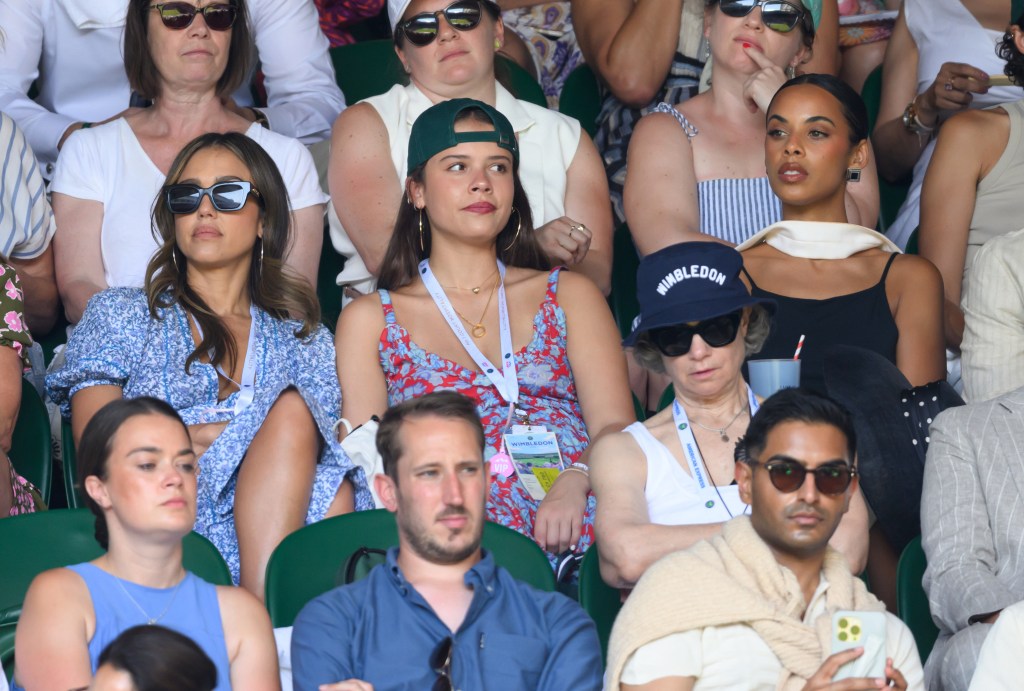 Jessica Alba and Honor Warren at Wimbledon 2025 in floral outfits