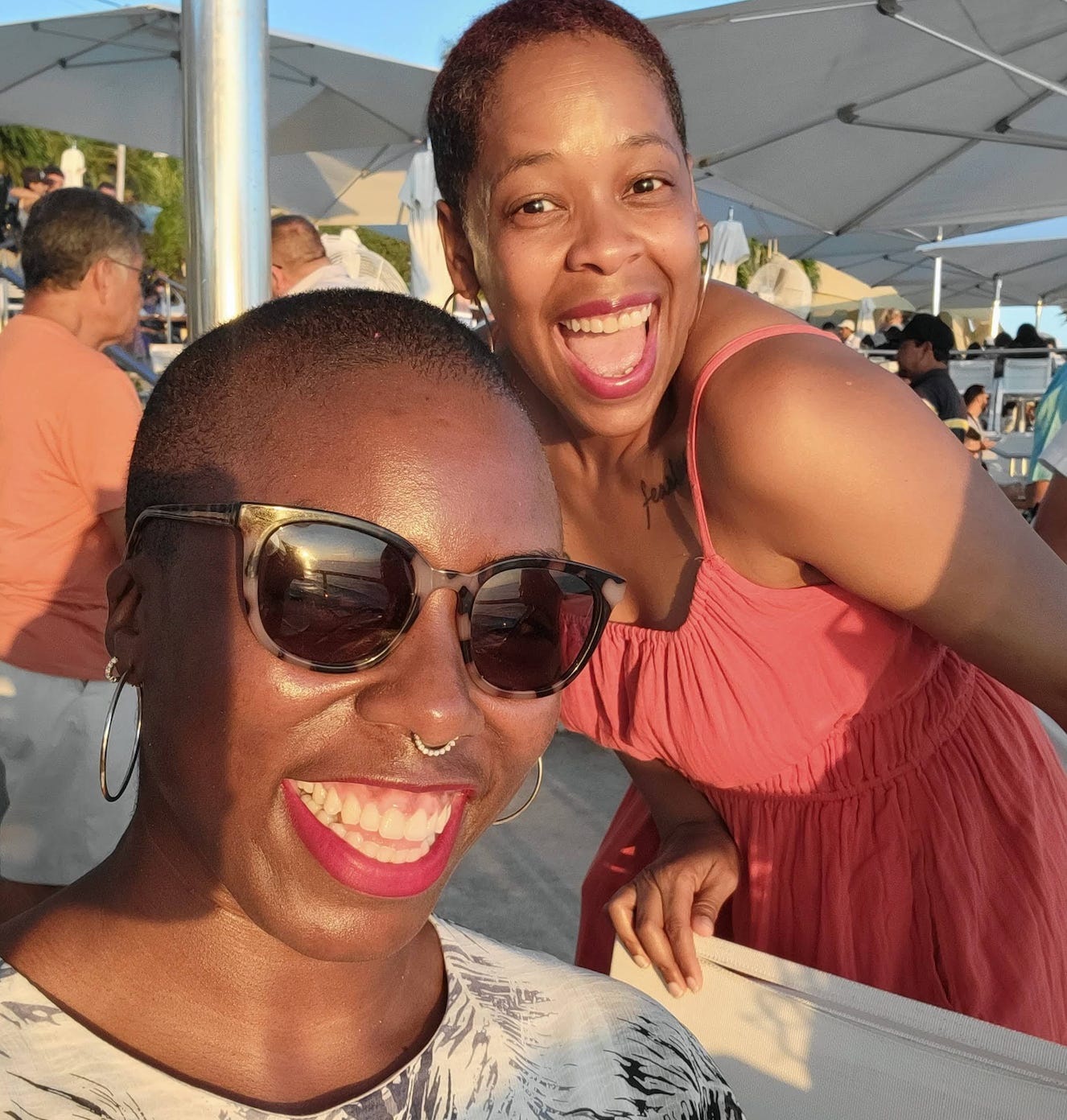 Author
Ivana Robinson smiling with a woman
