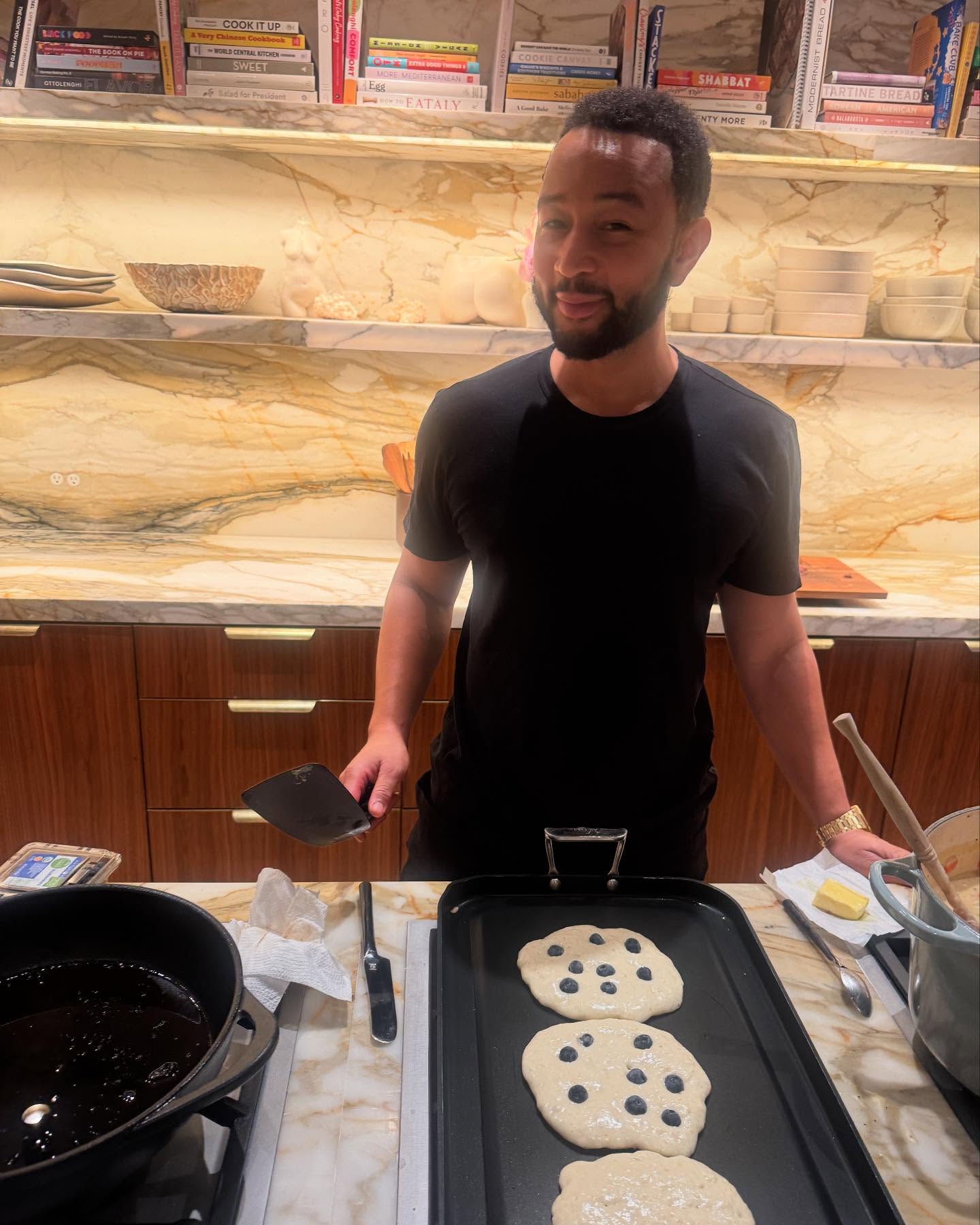 John Legend cooking