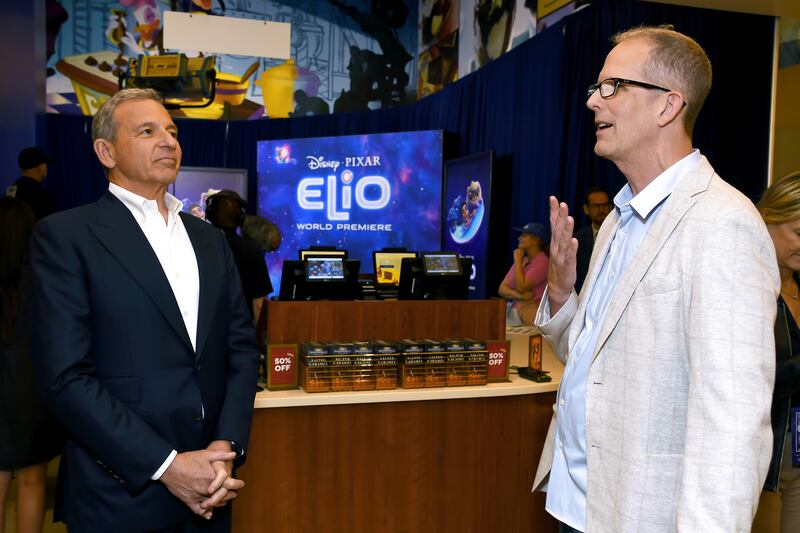 Bob Iger (L) and Pete Docter (R)