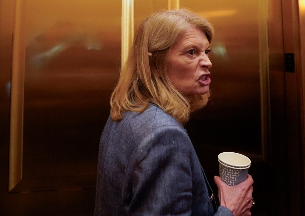 Senator Lisa Murkowski reacting to a spending and tax bill.
