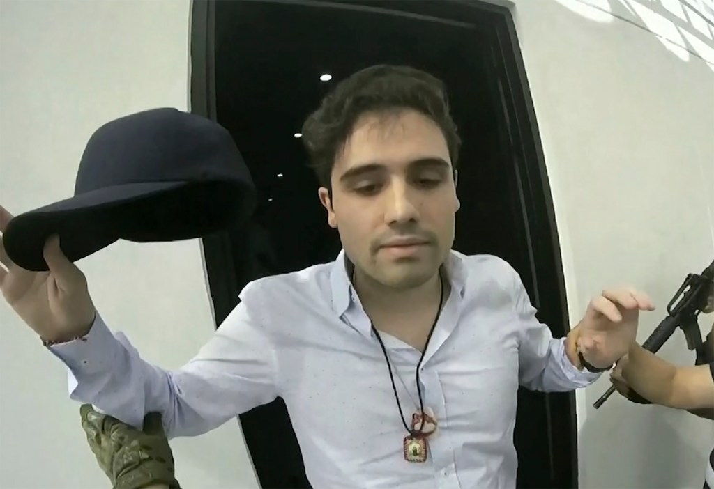 Ovidio Guzmán López in custody.