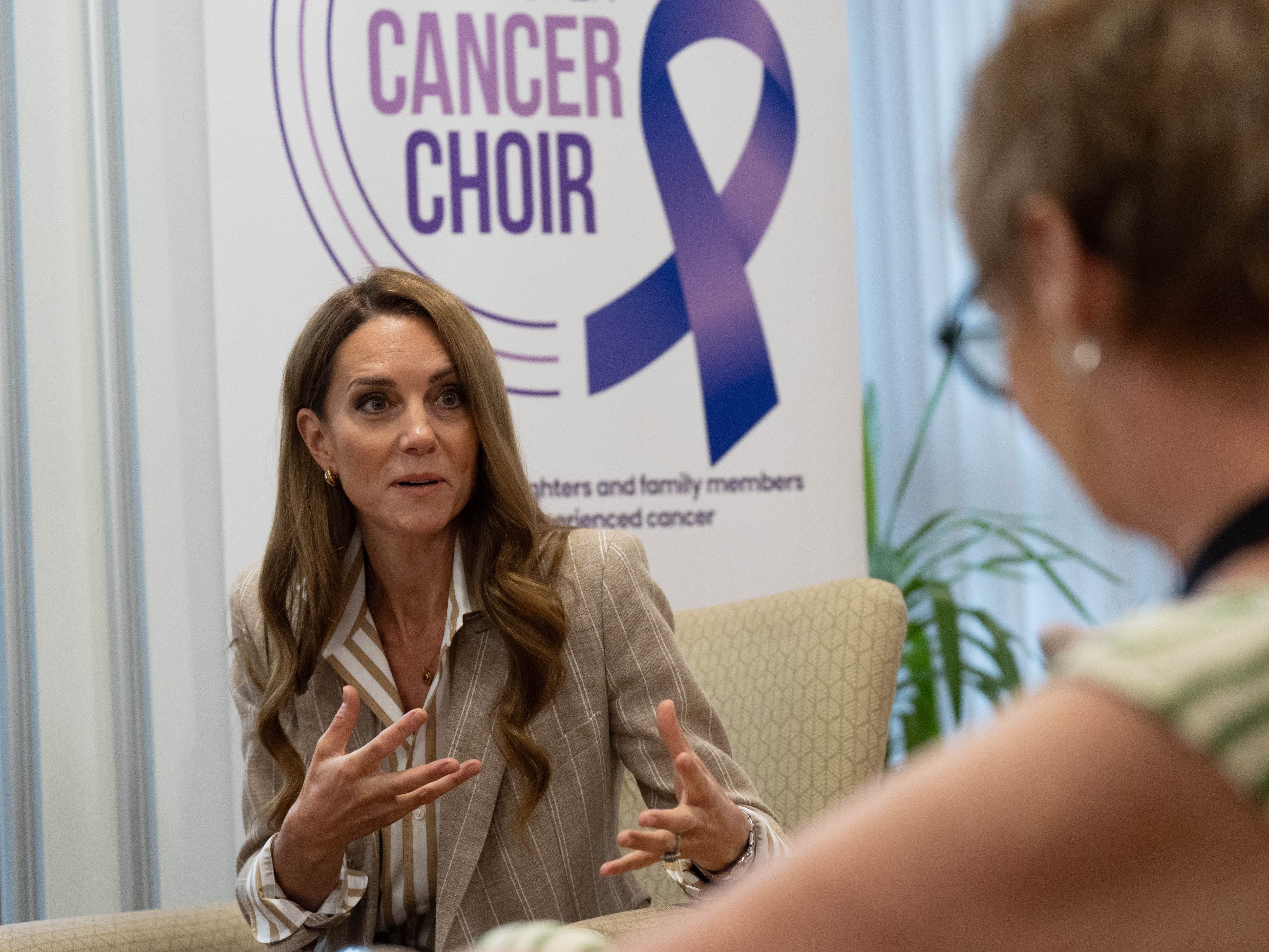 Kate Middleton at an engagement at RHS's Wellbeing Garden At Colchester Hospital in July 2025.