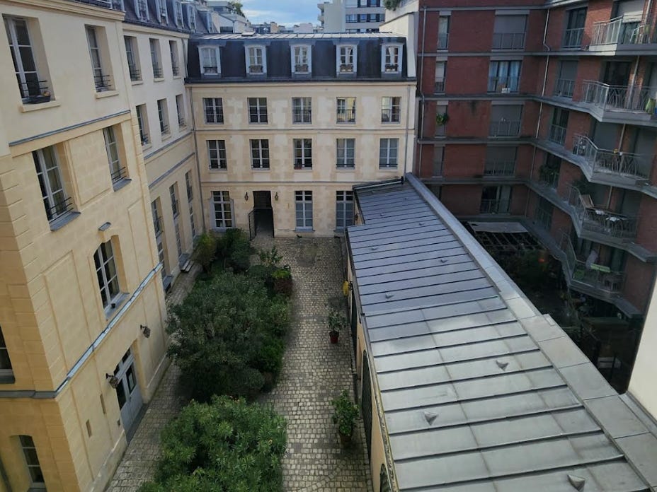 View from a rental apartment in Paris.