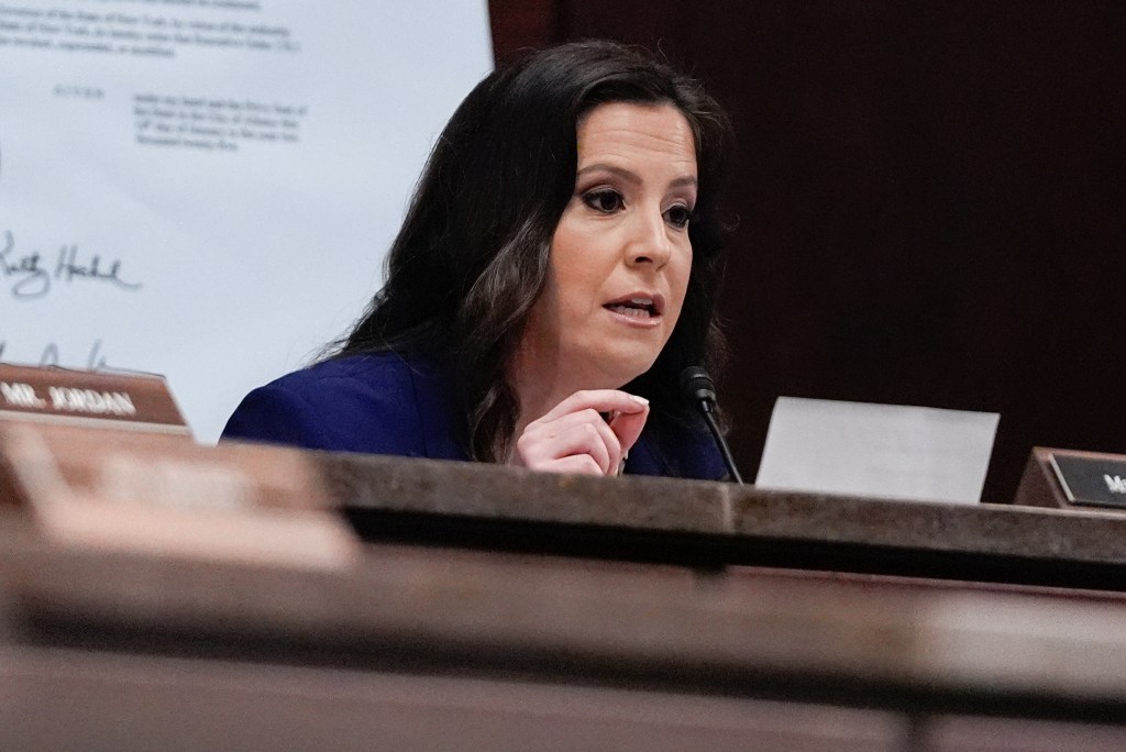 Rep. Elise Stefanik testifying at a House hearing.