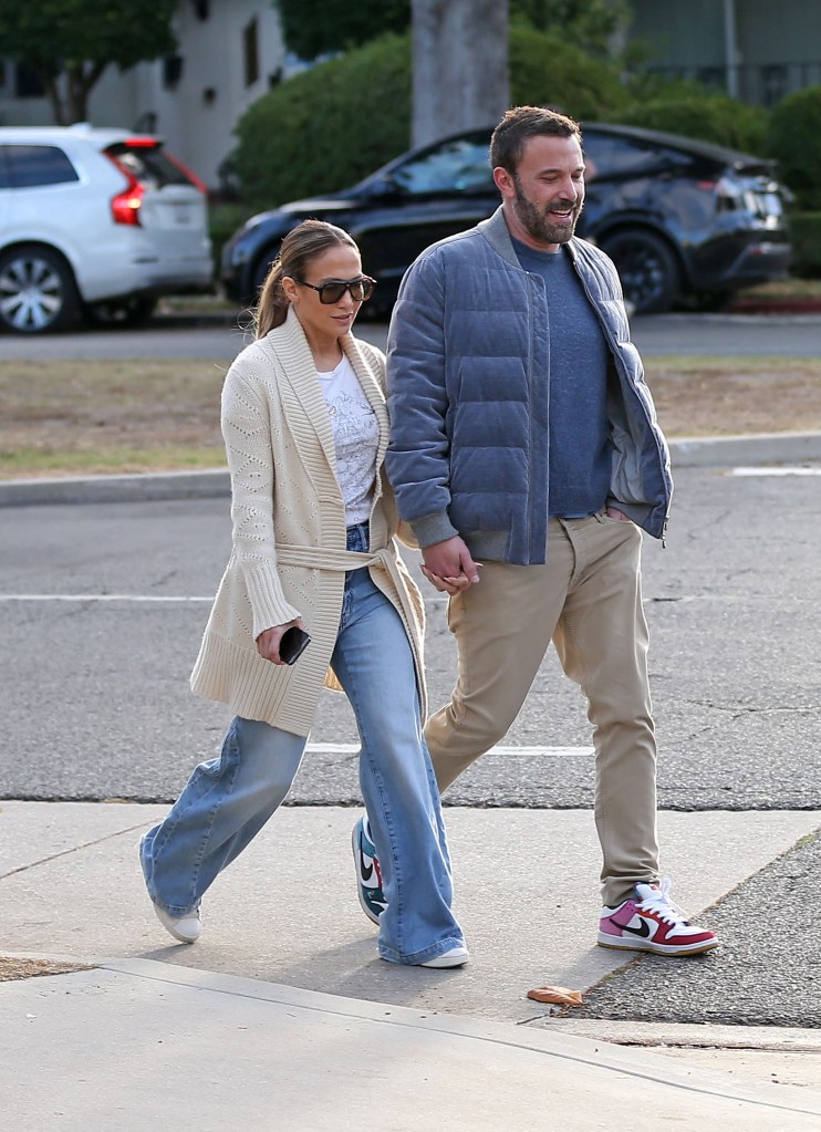 Ben Affleck and Jennifer Lopez at the 81st Golden Globe Awards held at the Beverly Hilton Hotel on January 7, 2024 in Beverly Hills, Calif