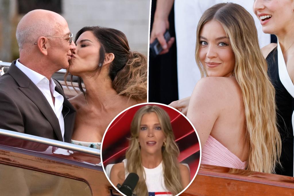 Megyn Kelly says Sydney Sweeney’s ‘enormous breasts’ scored her an invite to Jeff Bezos, Lauren Sánchez’s wedding