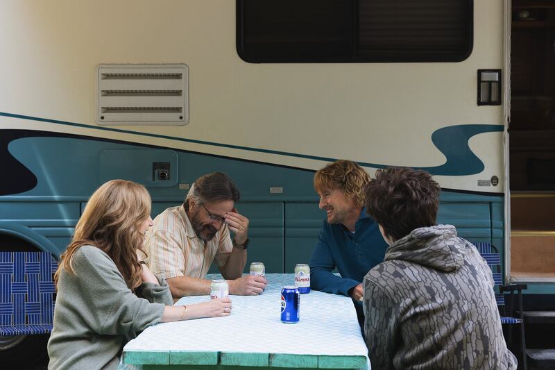 Mariana Treviño, Marc Maron, Owen Wilson and Peter Dager.