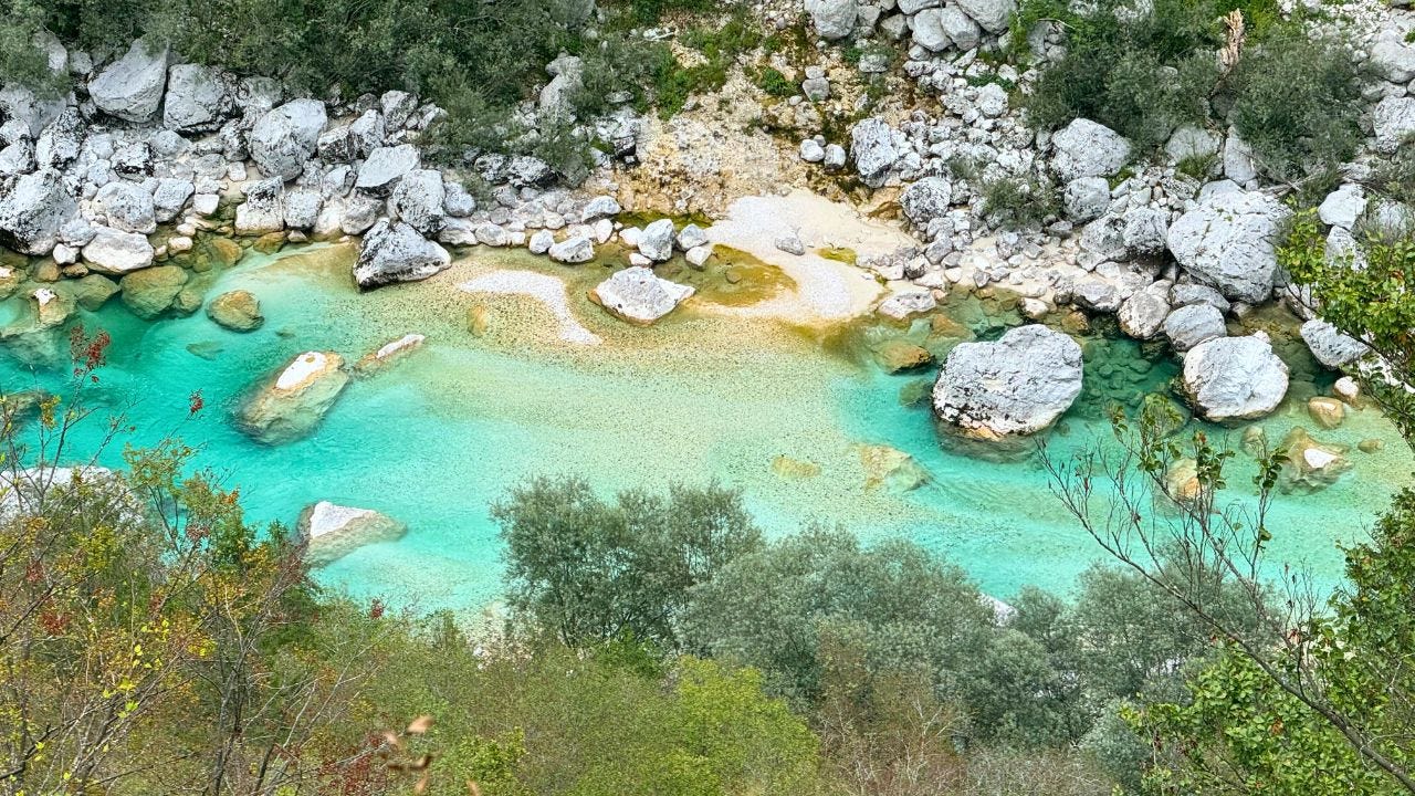 Aerial view of Soca River
