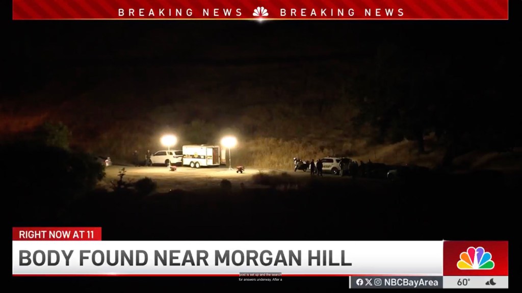 The Santa Clara County Sheriff's Office confirmed a body was found near Anderson Lake County Park on Wednesday
