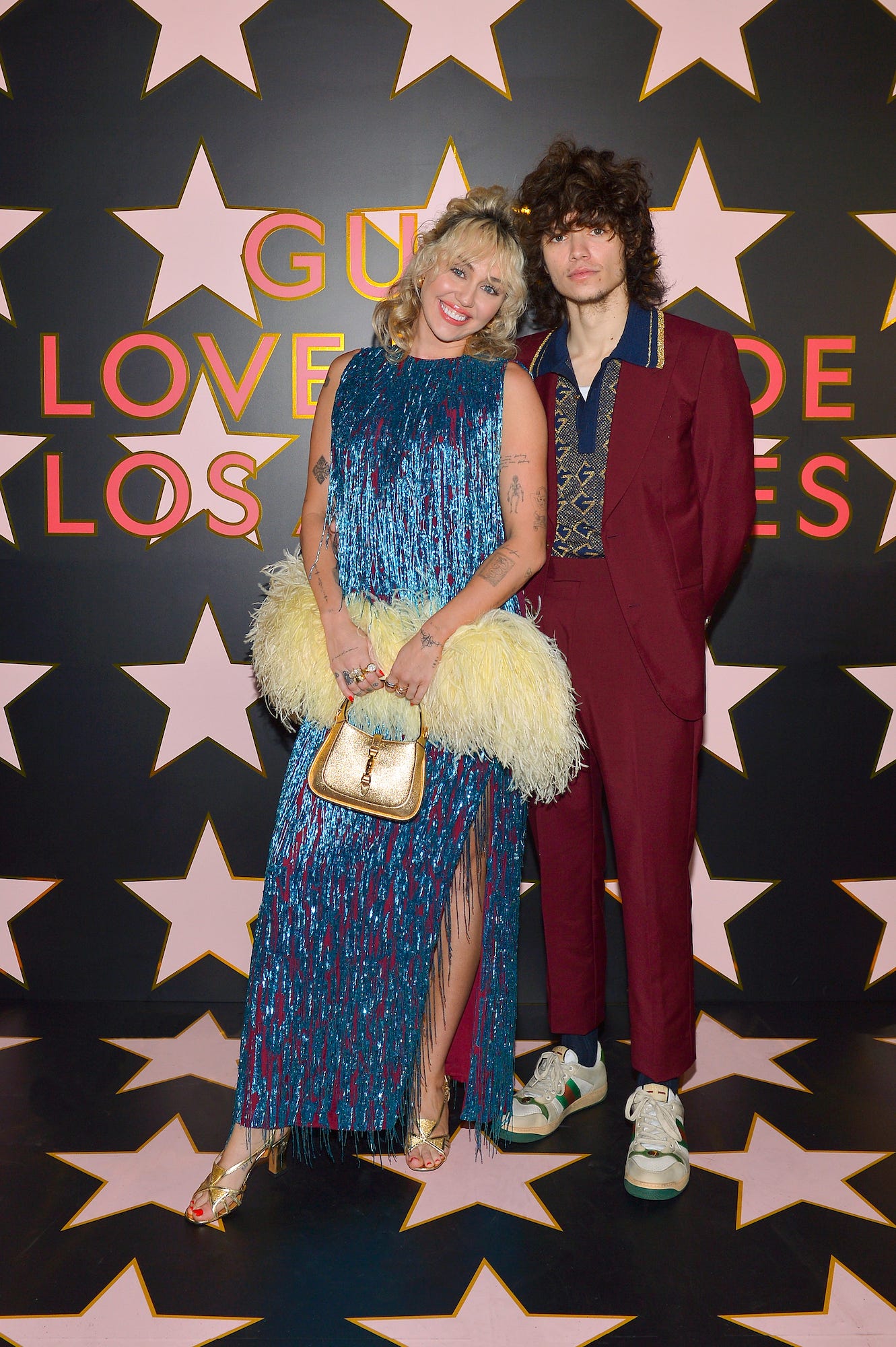 Miley Cyrus and Maxx Morando at the Gucci Love Parade on November 2, 2021.