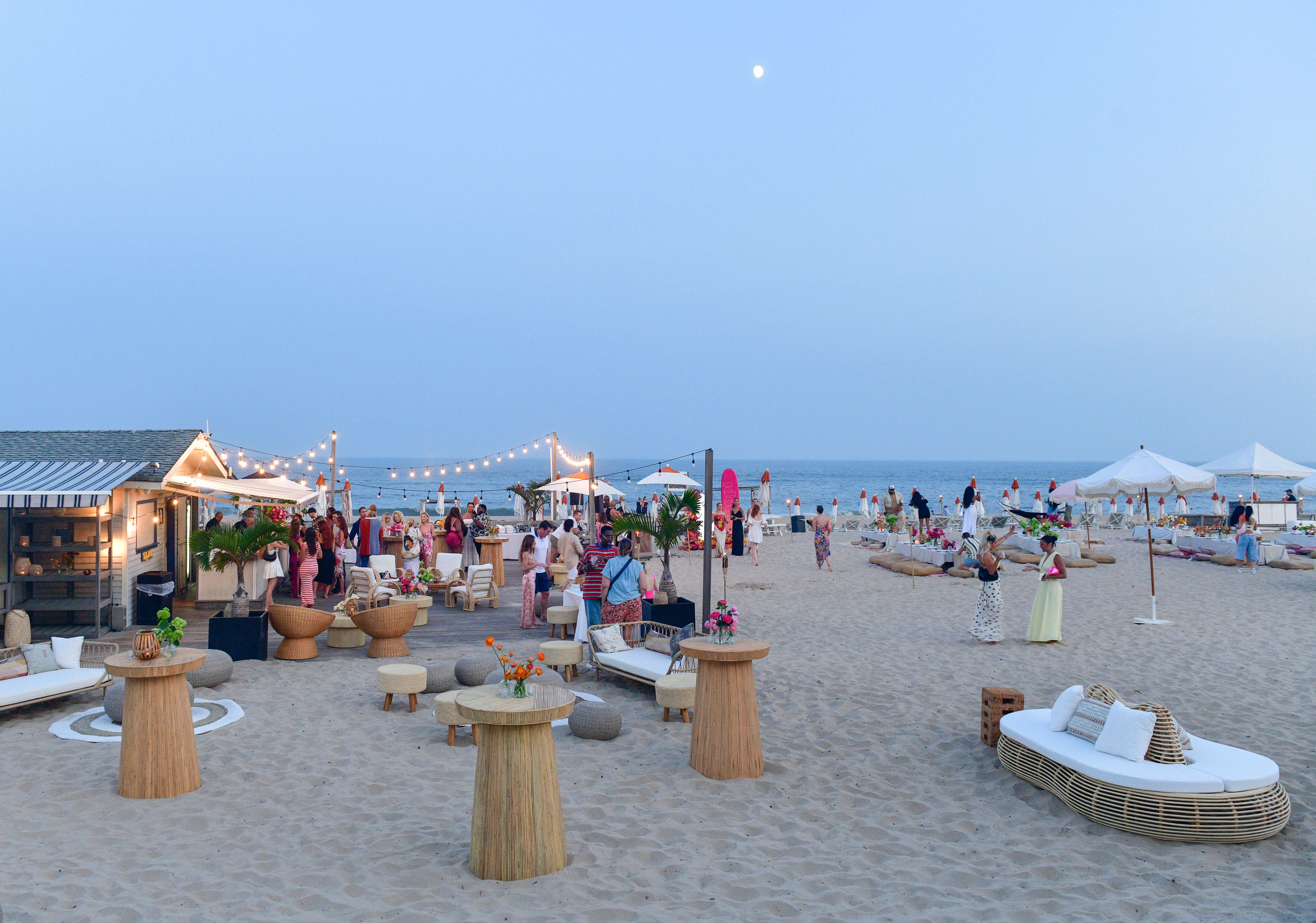 People on the beach at Gurney's