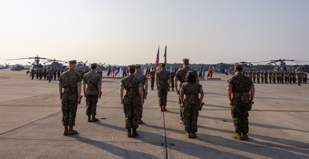 Marine Light Attack Helicopter Squadron 167 relief and appointment ceremony.