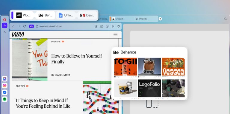 Opera One Split Tab