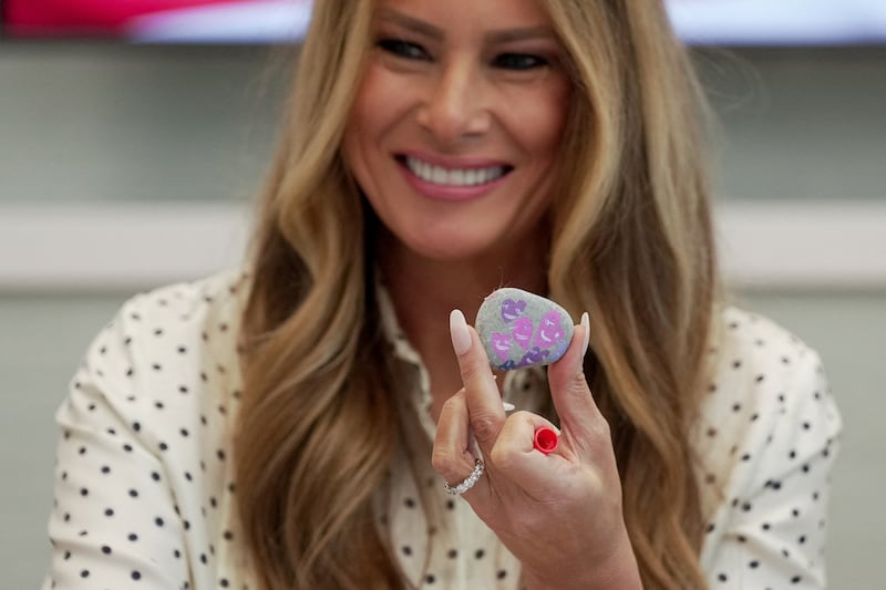 U.S. first lady Melania Trump visits Children's National Hospital in Washington, D.C., U.S., July 3, 2025. REUTERS/Ken Cedeno     TPX IMAGES OF THE DAY