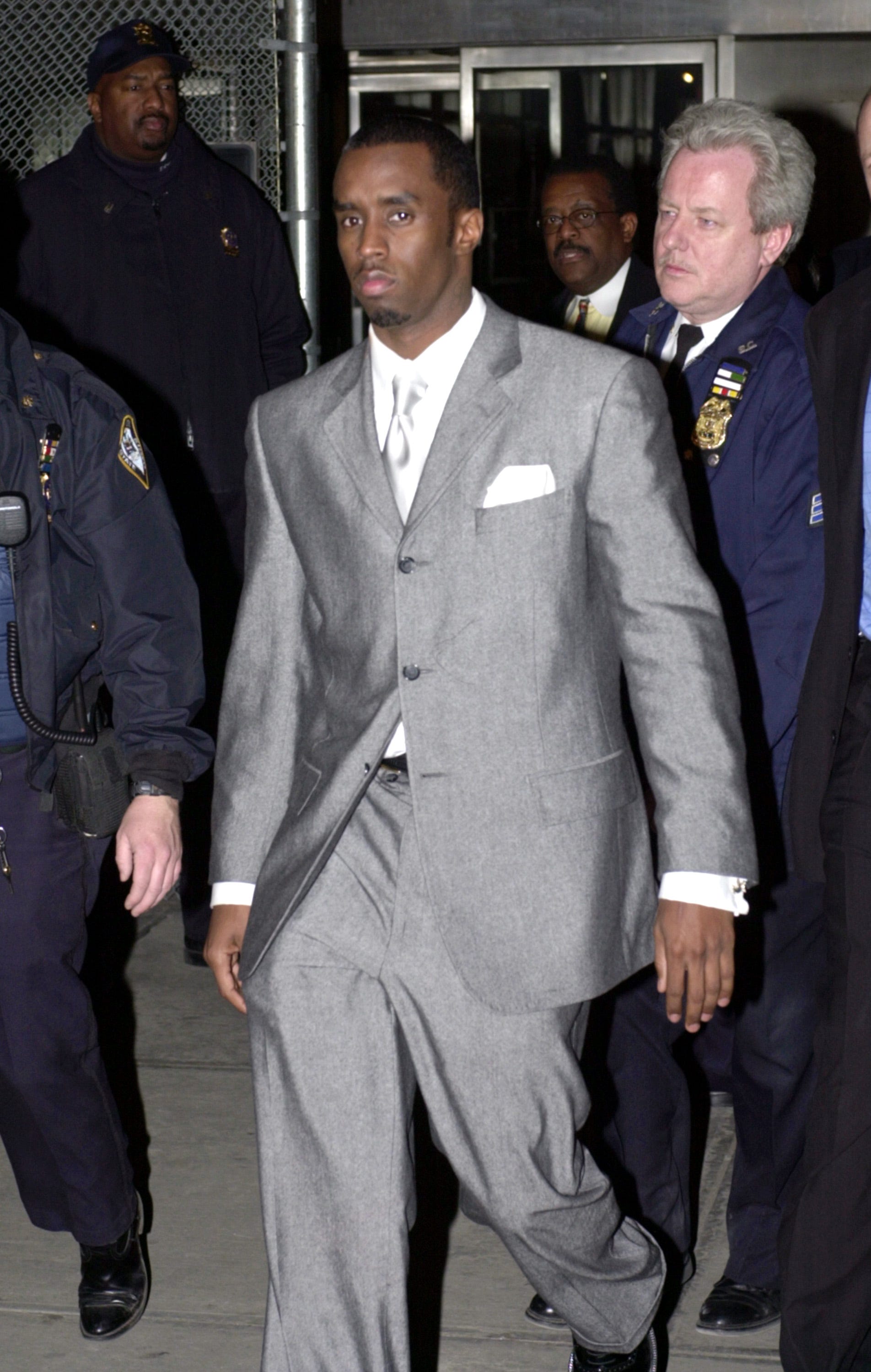 Sean Combs outside court in 2001