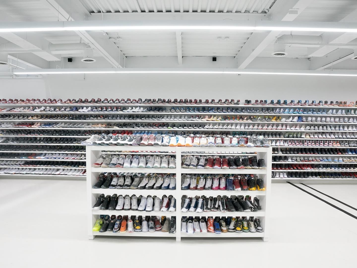Shelves of shoes