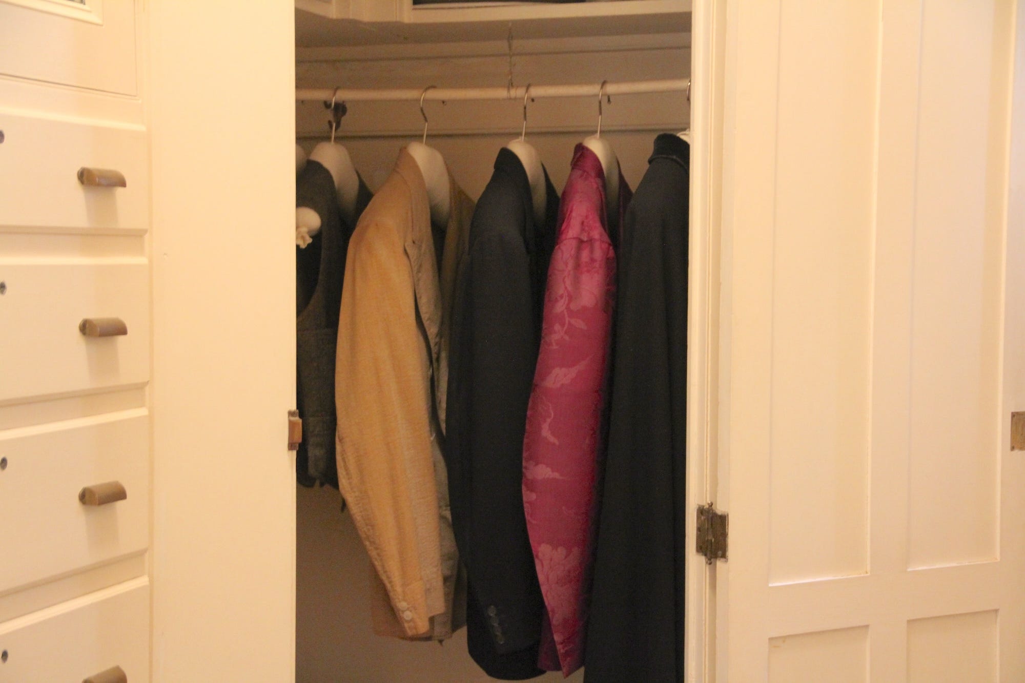 FDR's clothes in his bedroom closet.