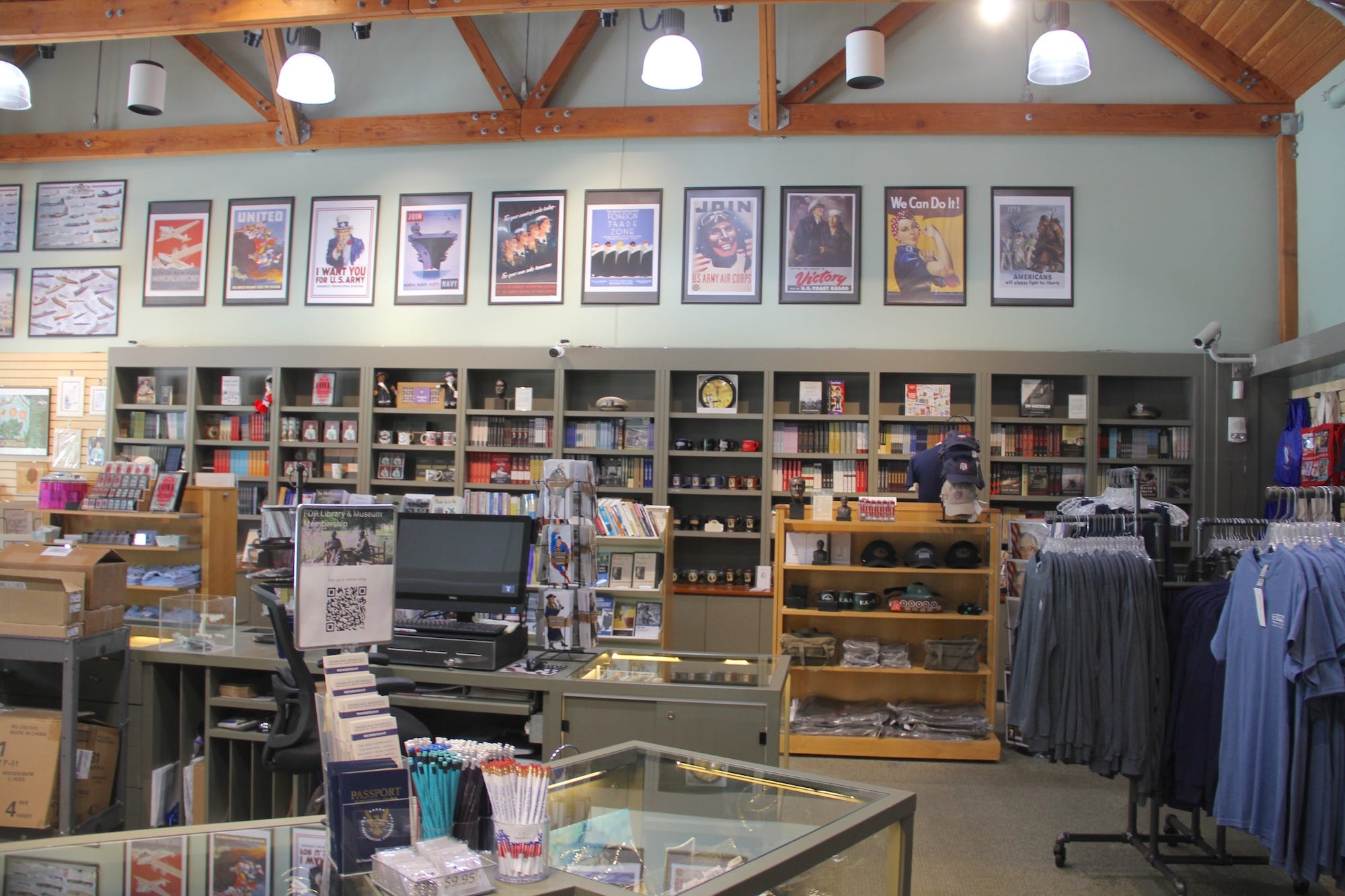 The gift shop at the Franklin D. Roosevelt Presidential Library and Museum.