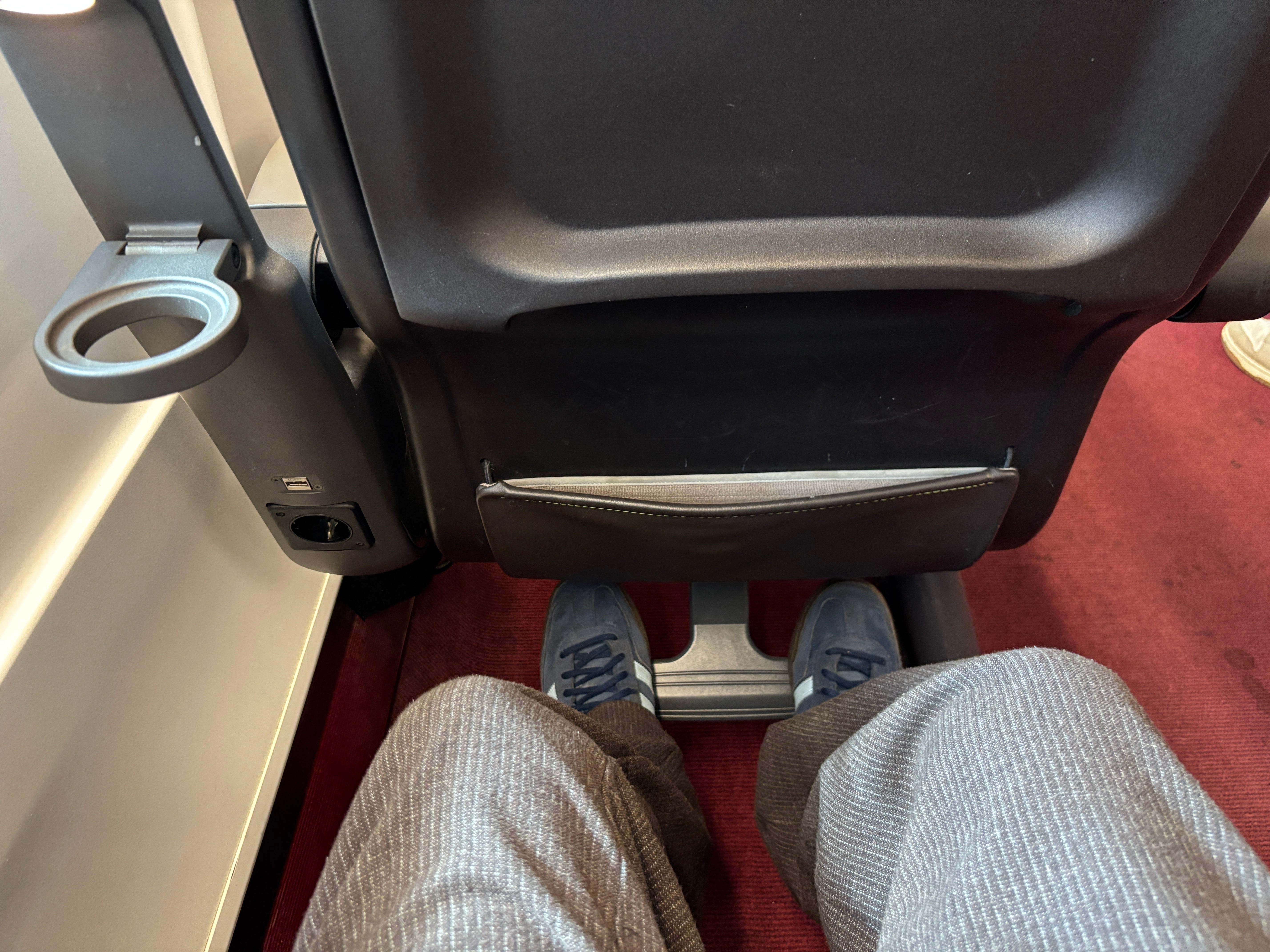 The footrest of a Eurostar Plus seat