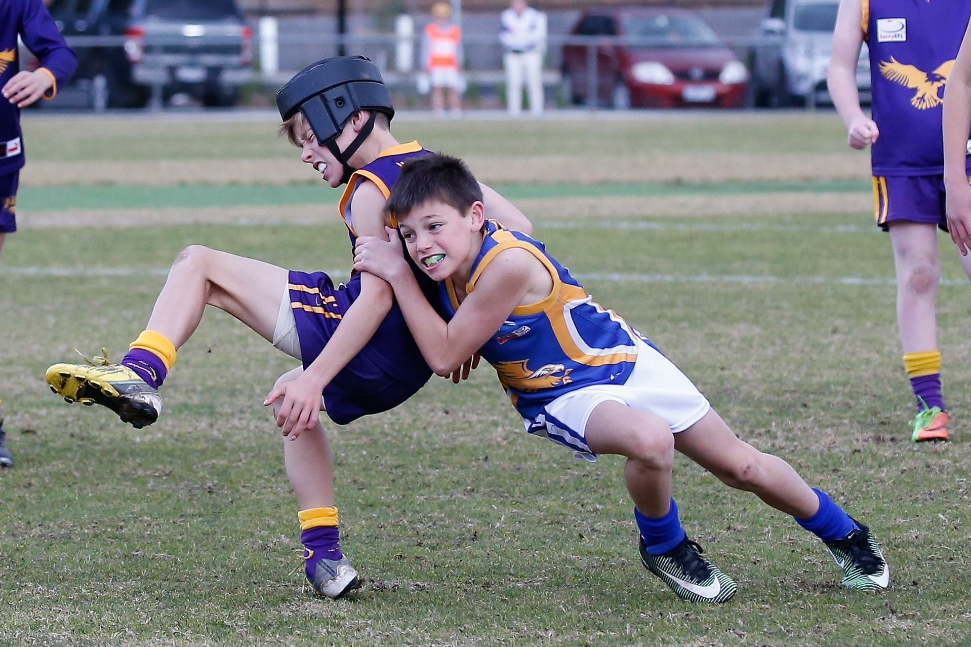 Kids playing rugby