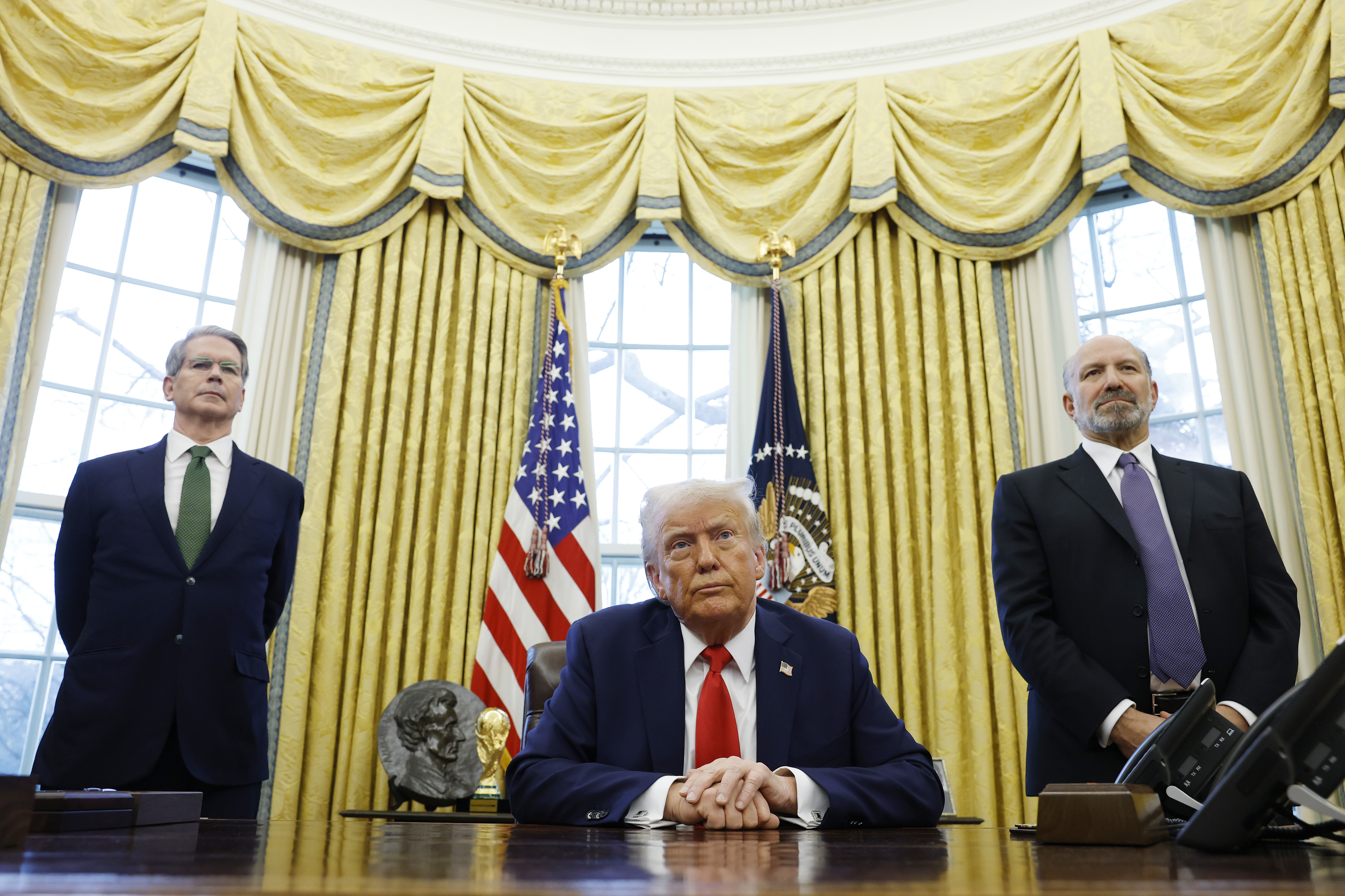Lutnick, Bessent, and Trump.