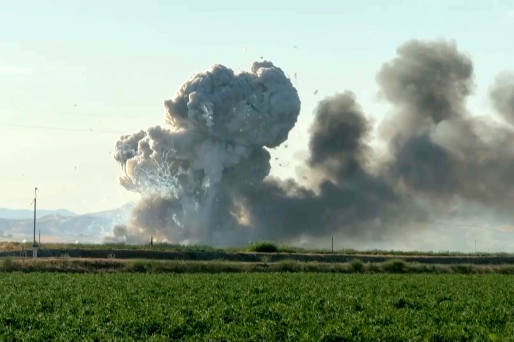 Fireworks warehouse explosion.