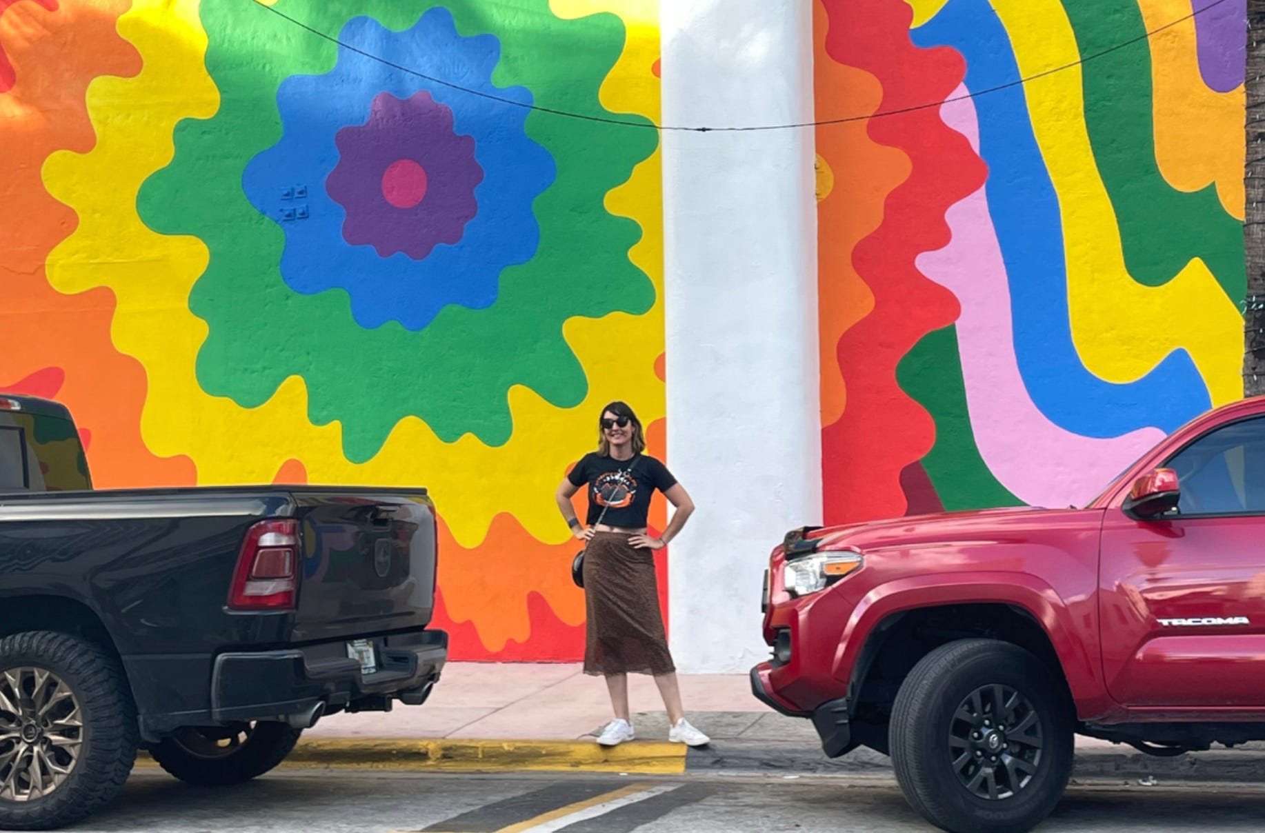 The writer at Art Basel on a solo trip.
