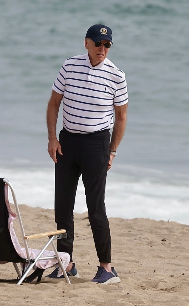 Joe Biden on Malibu beach.